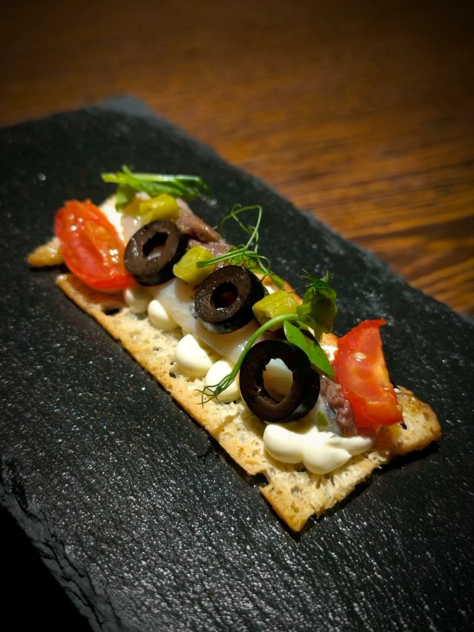 Chef's Table Cantabrian Anchovy · Cream Cheese · Focaccia